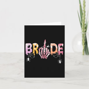 Wedding Spooky Halloween Skeleton Bride Just Marri Kaart
