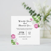 Wedding Square Gatefold Kaart Sjabloon (Staand voorkant)