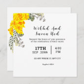 Wedding Square Gatefold Uitnodiging Kaart (Voorkant / Achterkant)