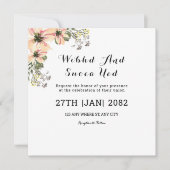 Wedding Square Gatefold Uitnodiging Kaart Design (Voorkant)