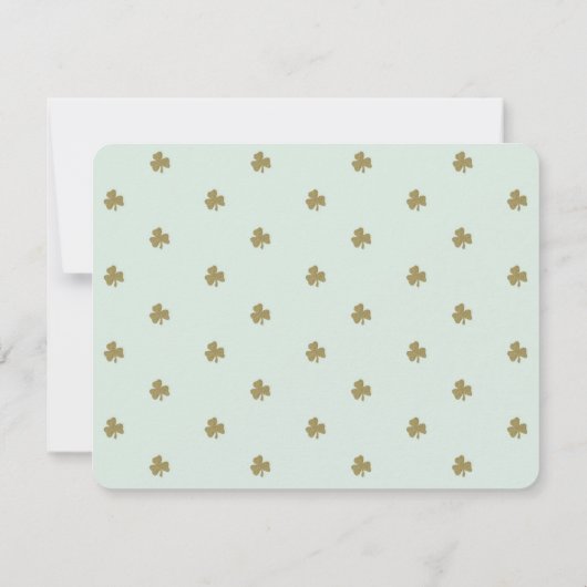 Wedding St. Patrick's Day Dank u van Beide Notitiekaartje (Achterkant)