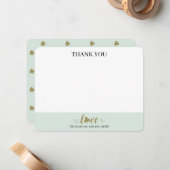 Wedding St. Patrick's Day Dank u van Beide Notitiekaartje (Voorkant / Achterkant in situ)