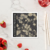 Wedding Standard Napkin-handdoeken van goud en zwa Servet (Insitu)