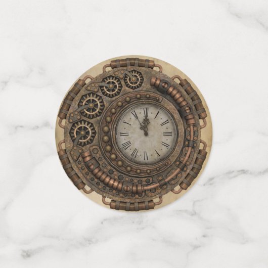 Wedding Steampunk Clock Industrial Confetti (Kleine voorkant)