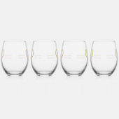 Wedding Stemless Wine Glasses Gouden Harten Wijnglas Zonder Voet (Links)