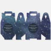 Wedding Sterrennacht Celestial Dank u Navy Bedankdoosjes (Ongevouwen)