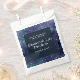 Wedding Sterrennacht Celestial Dank u Navy Bedankzakje