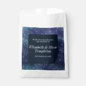 Wedding Sterrennacht Celestial Dank u Navy Bedankzakje (Voorkant)