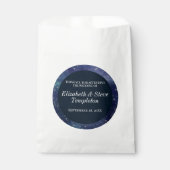 Wedding Sterrennacht Celestial Dank u Navy Bedankzakje (Voorkant)