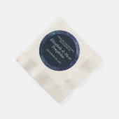 Wedding Sterrennacht Celestial Dank u Navy Servet (Hoek)