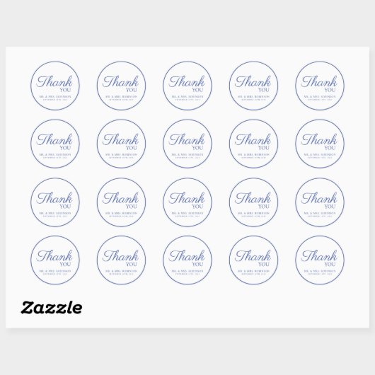 Wedding sticker bedankt. (Vel)