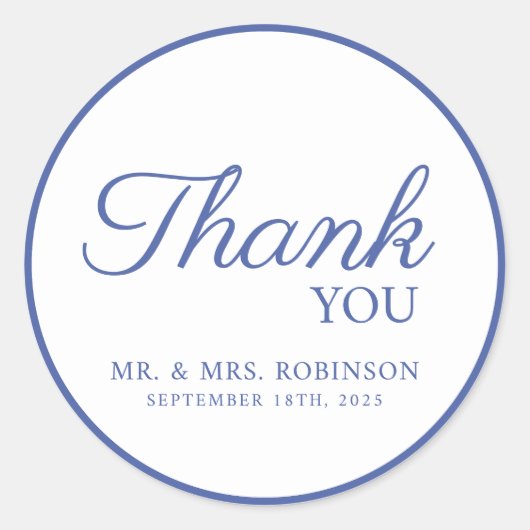 Wedding sticker bedankt. (Voorkant)