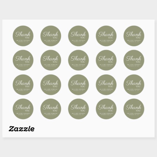Wedding sticker bedankt. (Vel)
