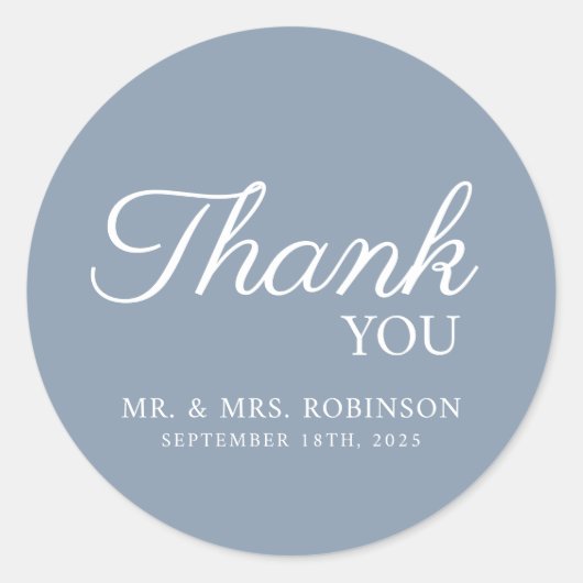 Wedding sticker bedankt. (Voorkant)