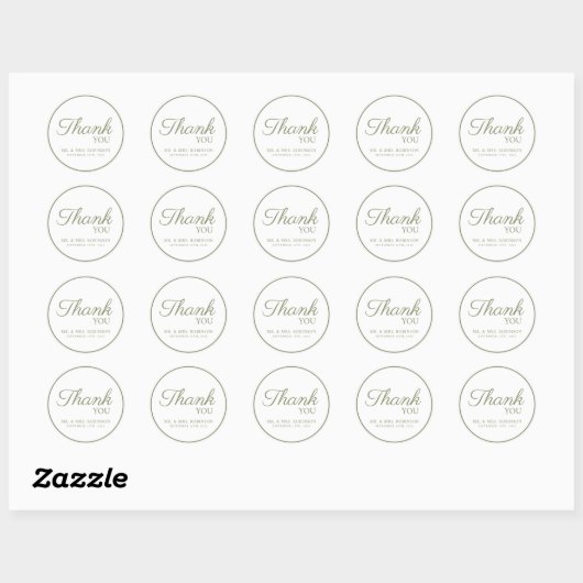 Wedding sticker bedankt. (Vel)