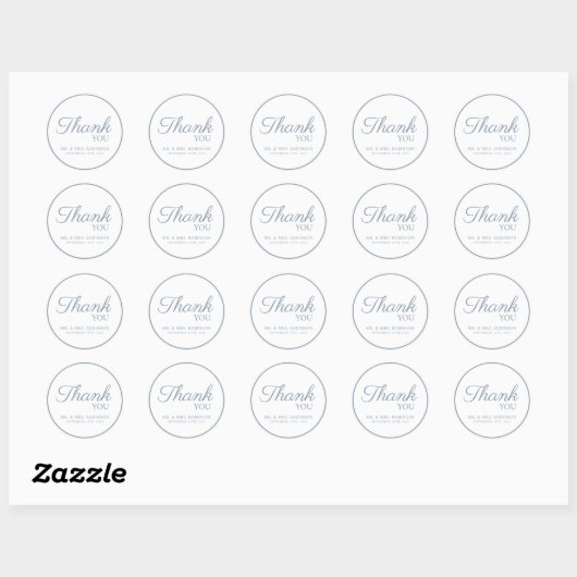 Wedding sticker bedankt. (Vel)