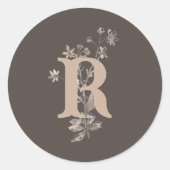 Wedding sticker Rustic Boho Neutral Wildflowers (Voorkant)
