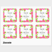 Wedding stickers personalized floral (Vel)