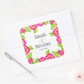 Wedding stickers personalized floral (Envelop)