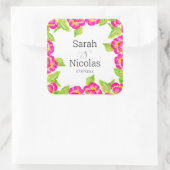 Wedding stickers personalized floral (Tas)