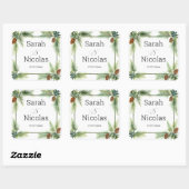 Wedding stickers personalized rustic (Vel)