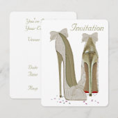 Wedding Stiletto High Heels Uitnodiging (Voorkant / Achterkant)