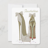 Wedding Stiletto High Heels Uitnodiging (Voorkant)