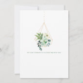 Wedding Succulent Waterverf Greenery Dusty Blue Save The Date (Achterkant)