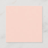 Wedding Suite Stacking Ribbon Blush Floral Wreath Vierkante Visitekaartje (Achterkant)