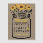 Wedding Sunflower Jar December 2023 Datum Magnet (Voorkant)