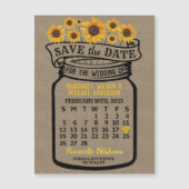 Wedding Sunflower Jar February 2023 Date Magnet (Voorkant)