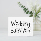 Wedding Survivor Briefkaart (Staand voorkant)