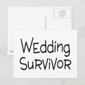 Wedding Survivor Briefkaart (Voorkant / Achterkant)