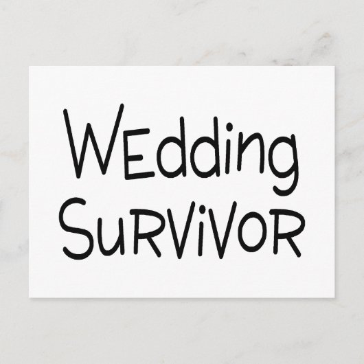 Wedding Survivor Briefkaart (Voorkant)