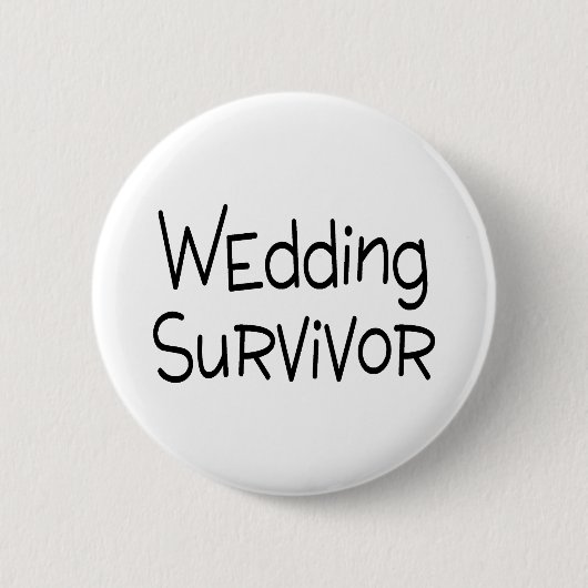 Wedding Survivor Ronde Button 5,7 Cm (Voorkant)