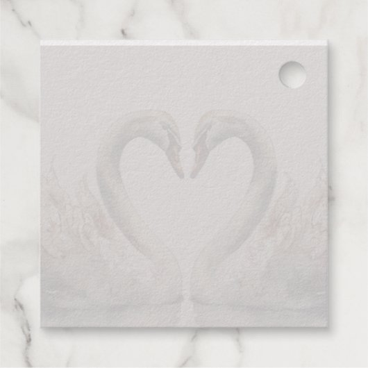 Wedding Swan Back Bedankjes Labels (Achterkant)