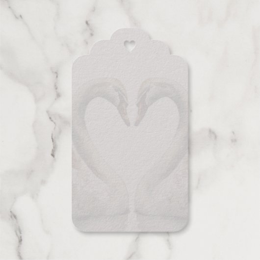 Wedding Swan Back Cadeaulabels (Achterkant)