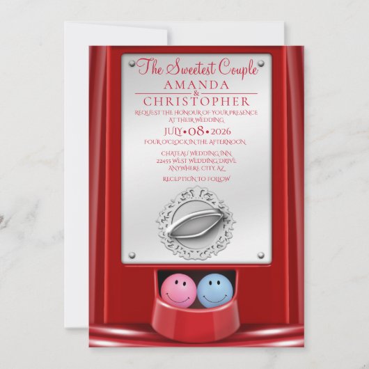 Wedding-Sweetest Couple Uitnodiging (Voorkant)