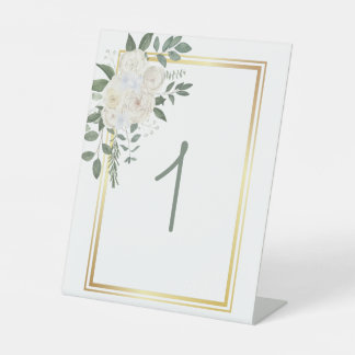Wedding Table Card Table One Reclamebord Met Voetstuk