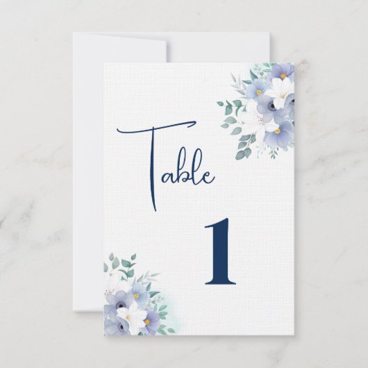 Wedding Table Kaart-Linen Bedankkaart (Voorkant)