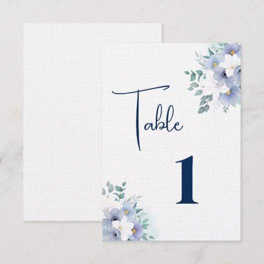 Wedding Table Kaart-Linen Bedankkaart (Voorkant / Achterkant)