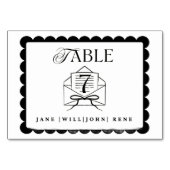 Wedding Table Number Card – Modern Minimalist Desi Kaart (Achterkant)