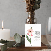 Wedding Table Number Card with Botanical Design Kaart