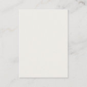Wedding Table Number Sign - Stylish Modern Plaatskaartje (Achterkant)