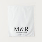 Wedding Table Runner Monogram Tapestry Banner Wandkleed (Voorkant)