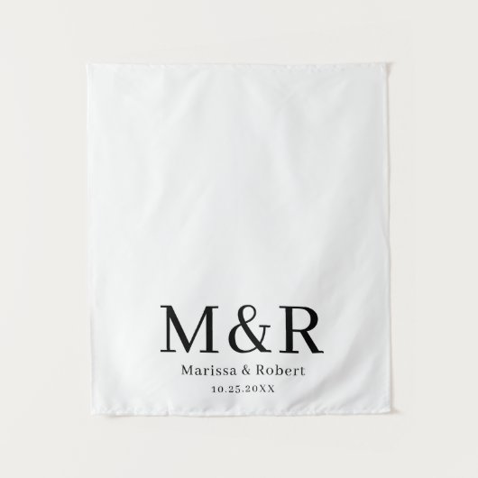 Wedding Table Runner Monogram Tapestry Banner Wandkleed (Voorkant)