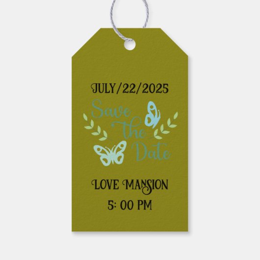Wedding Tag  announcement  Cadeaulabel (Achterkant)