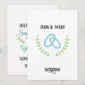 Wedding Tag  announcement  Kaart (Voorkant / Achterkant)