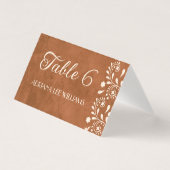 Wedding Talavera Terracotta Place Card Kaart (Voorkant)