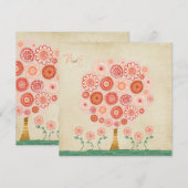 Wedding Tangerine Dream Persoonlijke Uitnodiging (Voorkant / Achterkant)